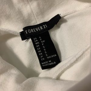 Forever 21 white turtleneck crop top